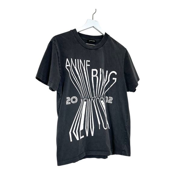 Anine Bing New York Graphic T-Shirt Black Size Small - Picture 3 of 7